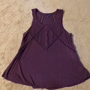 BEAUTIFUL Purple Tank with Lace Details💜